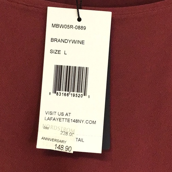 Lafayette brandy-wine sleeveless top. - Picture 8 of 9